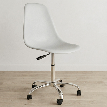 Buy Swivel office chair with casters - Brielle White 59863 - in the EU 