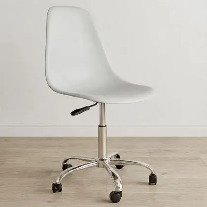 Buy Swivel office chair with casters - Brielle White 59863 - in the EU 