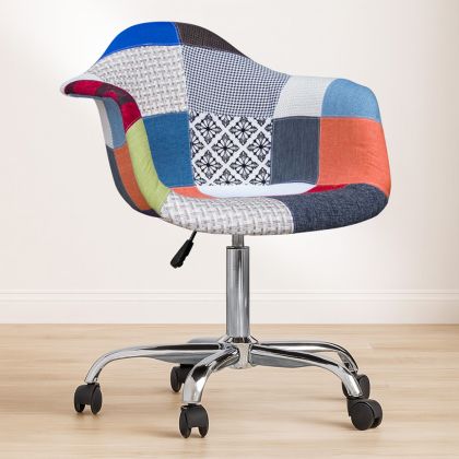 Buy Emery Office Chair - Patchwork Pixi  Multicolour 59868 with a guarantee 