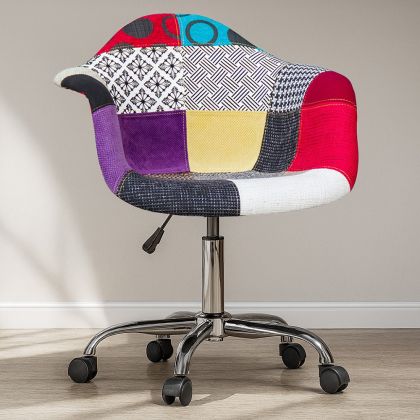 Buy Emery Office Chair - Patchwork Ray  Multicolour 59869 at MyFaktory 