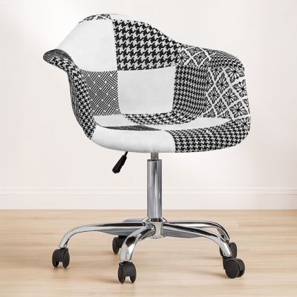 Buy Emery Office Chair White And Black - Patchwork  White / Black 59870 - prices 