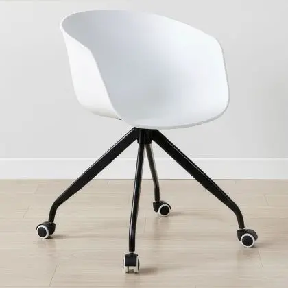 Buy Design Office Chair with Wheels White 59885 - in the EU 