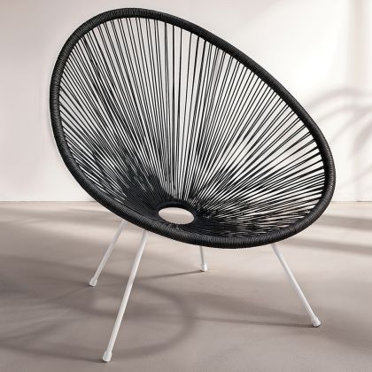 Buy Acapulco Chair - White Legs - New edition Black 59900 with a guarantee 