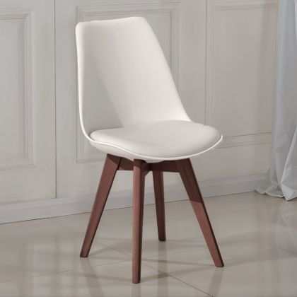 Brielle Scandinavian design Premium Chair with cushion - Dark Legs White 59953 photo 1 Buy Brielle Scandinavian design Premium Chair with cushion - Dark Legs White 59953 at MyFaktory