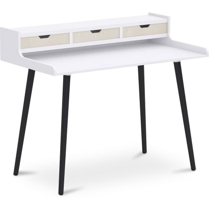 Buy Desk Table Wooden Design Scandinavian Style - Amund Natural Wood / White 59983 in the Europe 
