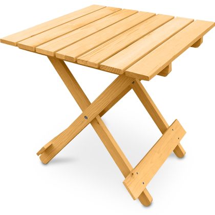 Buy Garden Table - Adirondack Wood Side Table  - Anela Natural wood 60007 - prices 