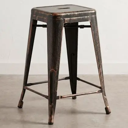 Buy Bar Stool - Industrial Design - 60cm - New Edition - Metalix Metallic bronze 60122 in the Europe 