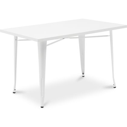 Buy Dining Table Bistrot Metalix style industrial Metal - 120 cm - New Edition White 60128 - prices 
