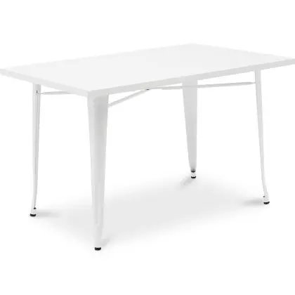 Buy Dining Table Bistrot Metalix style industrial Metal - 120 cm - New Edition White 60128 home delivery 