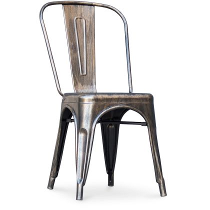 Buy Dining chair Bistrot Metalix industrial Metal - New Edition Metallic bronze 60136 with a guarantee 
