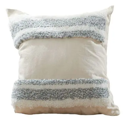 Buy Square Cotton Cushion Boho Bali Style (45x45 cm) cover + filling - Kamala Grey 60160 home delivery 