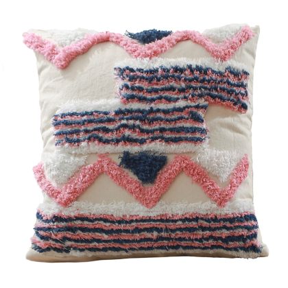 Buy Square Cotton Cushion Boho Bali Style (45x45 cm) cover + filling - Kinari Multicolour 60163 with a guarantee 