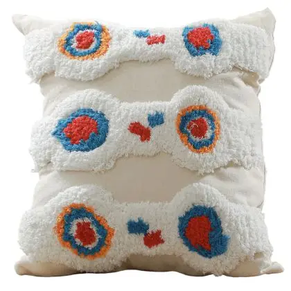 Buy Square Cotton Cushion Boho Bali Style (45x45 cm) cover + filling - Veras Multicolour 60169 with a guarantee 