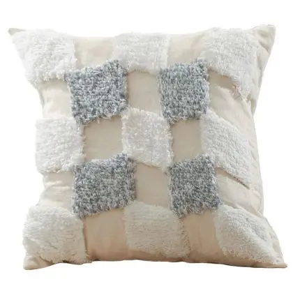 Buy Square Cotton Cushion Boho Bali Style (45x45 cm) cover + filling - Veleki Grey 60170 home delivery 