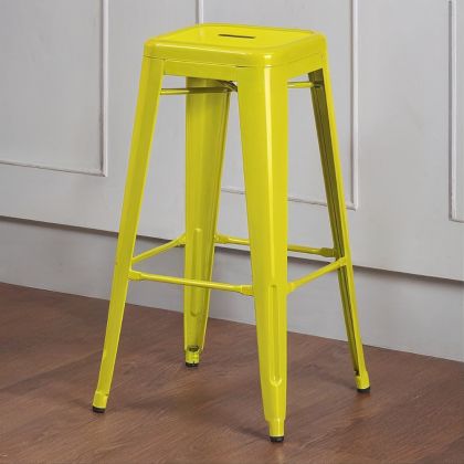 Buy Bar Stool - Industrial Design - 76cm - Metalix Yellow 60148 in the Europe 