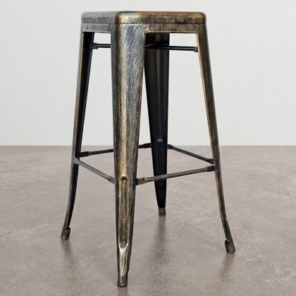Buy Bar Stool – Industrial Style – Steel – 76 cm – Metalix Metallic bronze 60148 - prices 