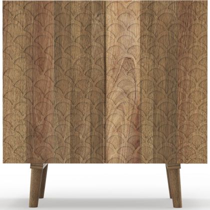Buy Natural Wood Sideboard - Boho Bali Design - Gaws Black 60364 with a guarantee 