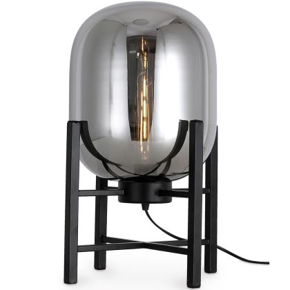 Buy Table lamp in modern design, metal and glass - Crada Amber 60396 in the Europe 