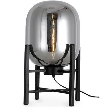 Buy Table lamp in modern design, metal and glass - Crada Amber 60396 in the Europe 