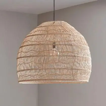 Buy Rattan Ceiling Lamp - Boho Bali Design Pendant Lamp - 60cm - Seam Natural wood 60440 - in the EU 