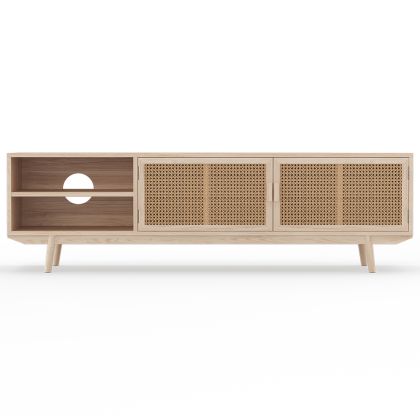 Buy Natural Wood TV Stand - Boho Bali Design - Wada Natural 60514 - prices 