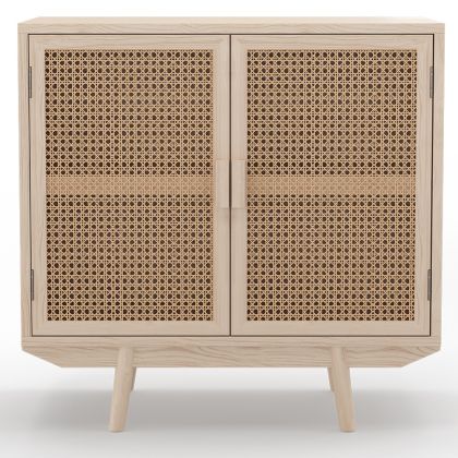 Buy Natural Wood Sideboard - Boho Bali Design - 2 doors -  Wada Natural 60510 - prices 