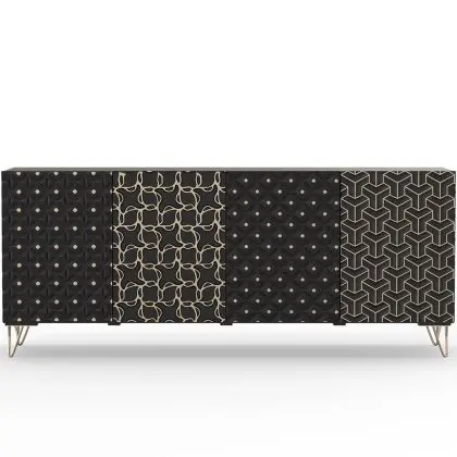 Buy Wooden Design Sideboard - Black - Prana Black 60343 at MyFaktory 