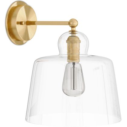 Buy Lamp Wall Light - Golden Metal and Crystal - Senda Transparent 60526 - in the EU 