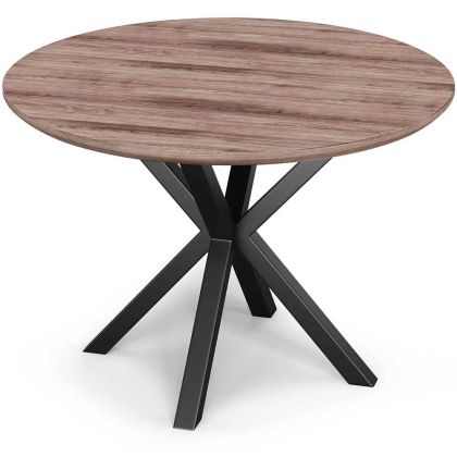 Buy Round Dining Table - Industrial - Wood and Metal - Alise Natural wood 60609 with a guarantee 