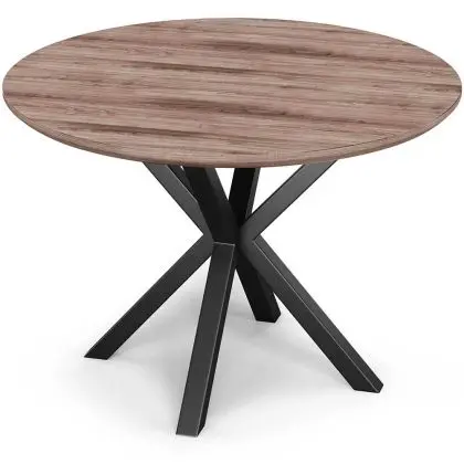 Buy Round Dining Table - Industrial - Wood and Metal - Alise Natural wood 60609 - in the EU 