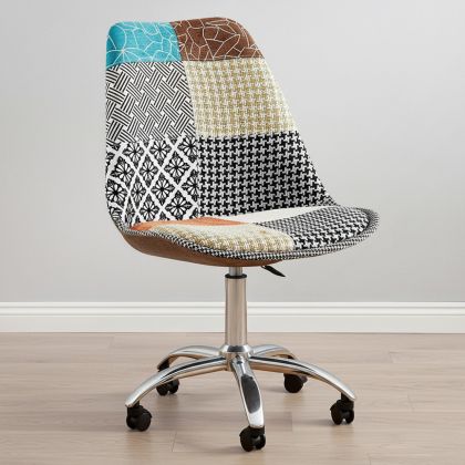 Buy  Swivel Office Chair - Patchwork Upholstery - Patty Multicolour 60623 with a guarantee 