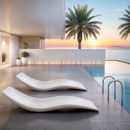 Buy Design Swimming Pool Lounger - Matte White - Varo White 60654 at MyFaktory 