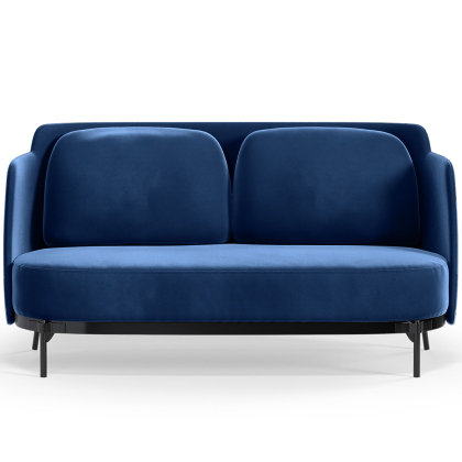 Buy Two-Seater Sofa - Upholstered in Velvet - Hynu Dark blue 61002 home delivery