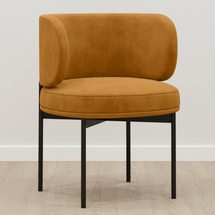 Buy Dining Chair - Upholstered in Velvet - Calibri Mustard 61007 with a guarantee 