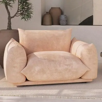 Buy Armchair - Velvet Upholstery - Urana Yellow 61011 home delivery