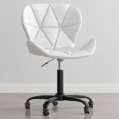 Buy PU Upholstered Office Chair - Black Winka Frame White 61049 - prices 