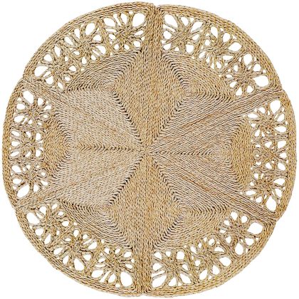 Buy Round Jute Rug - Boho Bali - 150 CM - Aditya Natural 61091 with a guarantee 