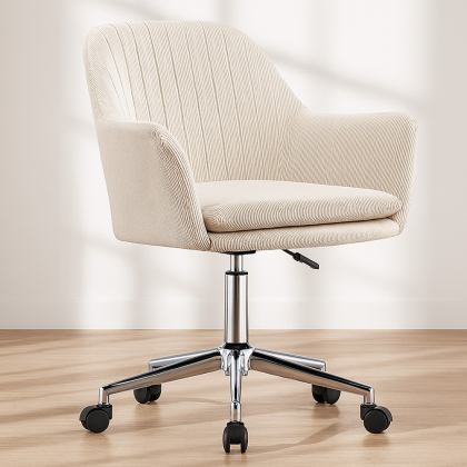 Buy Swivel Office Chair with Armrests - Venia Beige 61145 at MyFaktory 