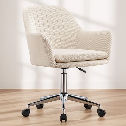 Buy Swivel Office Chair with Armrests - Venia Beige 61145 at MyFaktory 