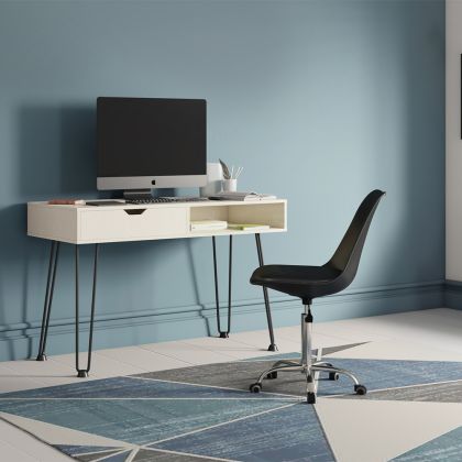 Buy Tulip swivel office chair with wheels White 58487 - in the EU 