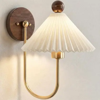 Buy Wall Lamp Aged Gold - Vintage Wall Sconce - Lumivie White 61213 in the Europe