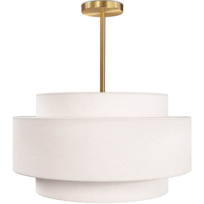 Buy Ceiling Pendant Lamp - Fabric Shade - Gerbu Aged Gold 60680 home delivery