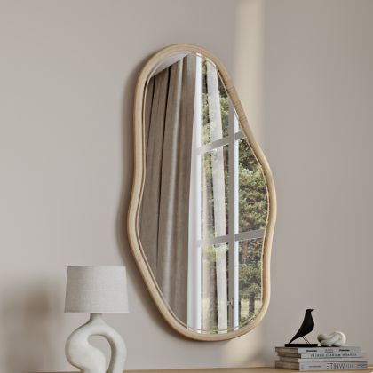Buy Wall Mirror in Rattan - 71 CM - Verai Natural 61227 - in the EU