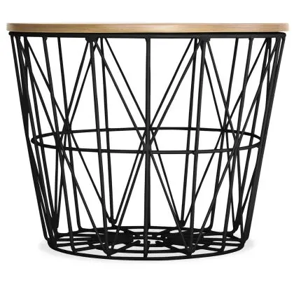 Buy Side Table Basket –- Modern Style Dark grey 58416 in the Europe 