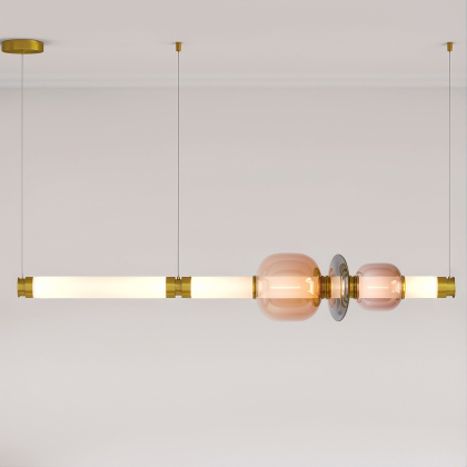 Buy Crystal Pendant Lamp - LED - Banton 100 CM Pink 61255 with a guarantee 