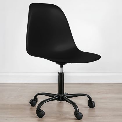 Buy Office Chair with Armrests - Wheeled Desk Chair - Black Brielle Frame Black 61268 home delivery 