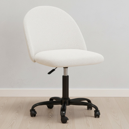 Buy Upholstered Office Chair - Bouclé - Bennett White 61271 in the Europe 