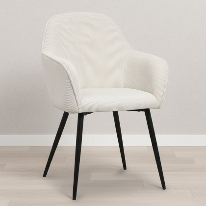 Buy Upholstered Dining Chair in Velvet - Saza Beige 61297 in the Europe 