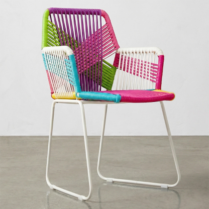 Buy Tropical Garden armchair - White Legs Multicolour 58537 with a guarantee 