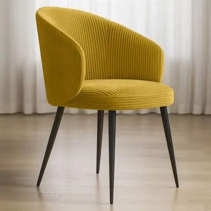 Buy Corduroy Upholstered Dining Chair - Imperial  Wine 61448 - in the EU 